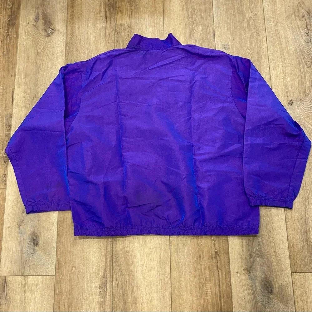 VTG! 90S! 🌟SURF STYLE🌟 SURFER ZIP UP WINDBREAKER JACKET PURPLE ONE SIZE